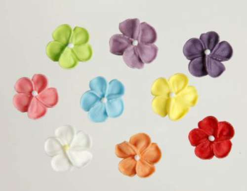 Bright Coloured Icing Daisies - Click Image to Close